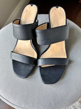 Sandales compensées Via Spiga grandeur 7M bleue marine - navy sandals